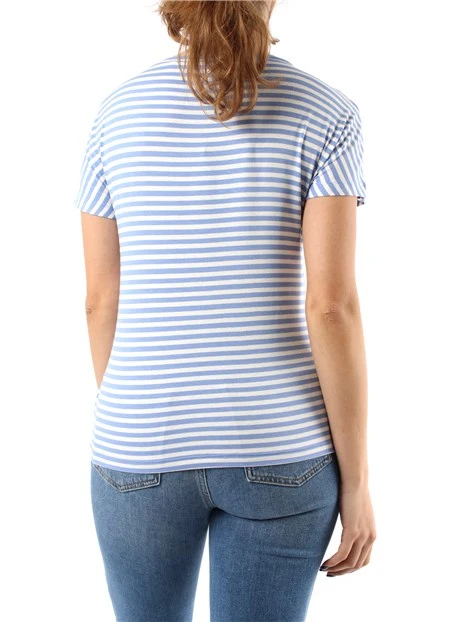 T-SHIRT MANICA CORTA A RIGHE IN JERSEY DONNA CELESTE