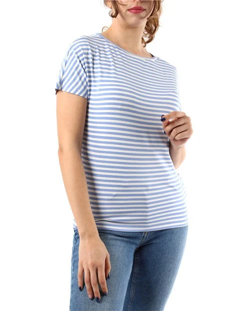 T-SHIRT MANICA CORTA A RIGHE IN JERSEY DONNA CELESTE