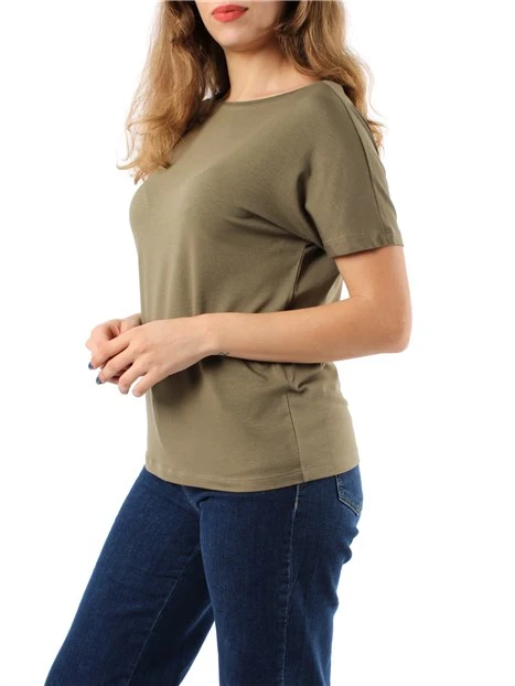 T-SHIRT MANICA CORTA IN JERSEY DONNA VERDE