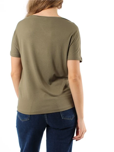 T-SHIRT MANICA CORTA IN JERSEY DONNA VERDE