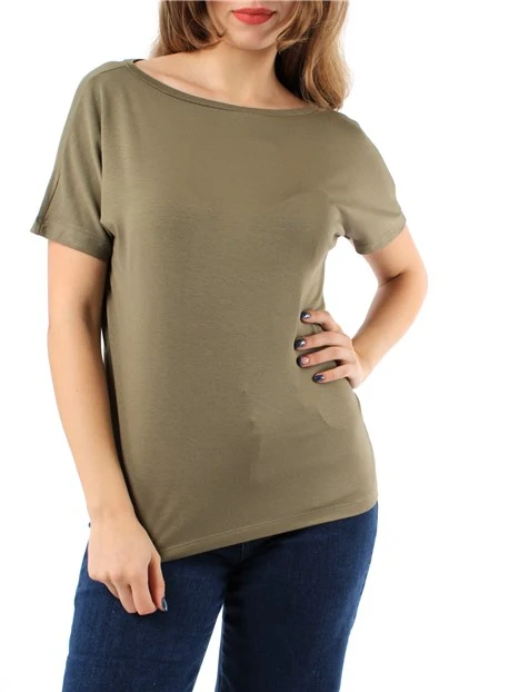 T-SHIRT MANICA CORTA IN JERSEY DONNA VERDE