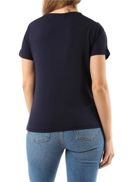 T-SHIRT MANICA CORTA IN JERSEY DONNA BLU