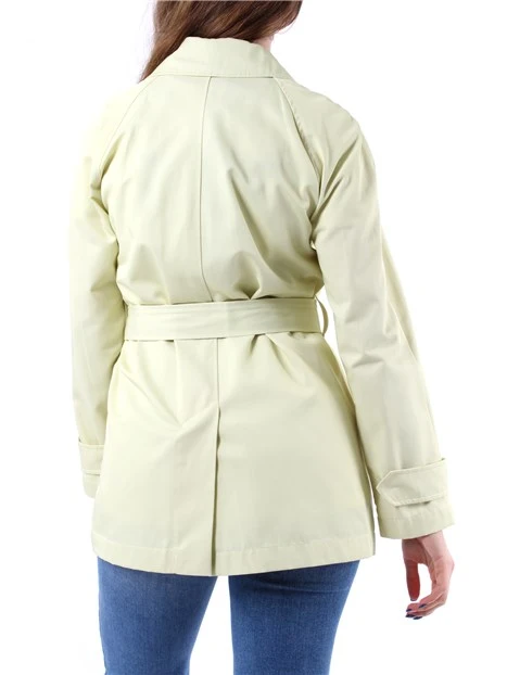 TRENCH IN GABARDINE DI COTONE DONNA GIALLO LIME