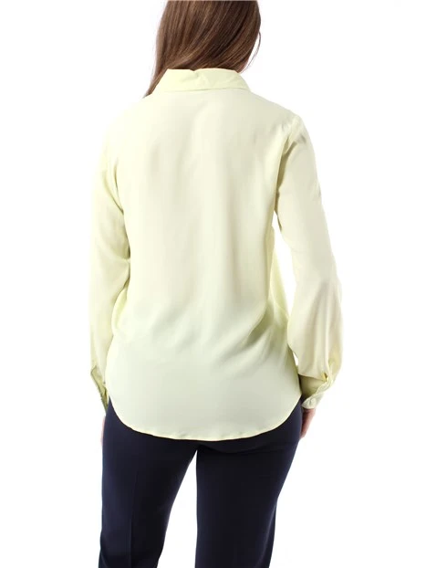 CAMICIA IN CRÈPE DE CHINE MISTO SETA DONNA GIALLO LIME