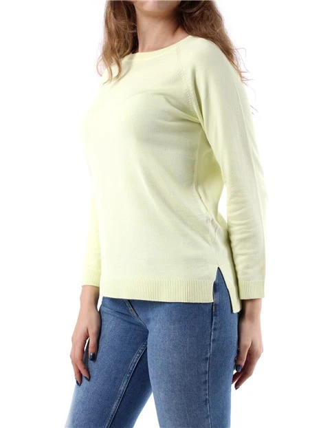 MAGLIA GIROCOLLO IN FILATO MISTO VISCOSA DONNA GIALLO LIME