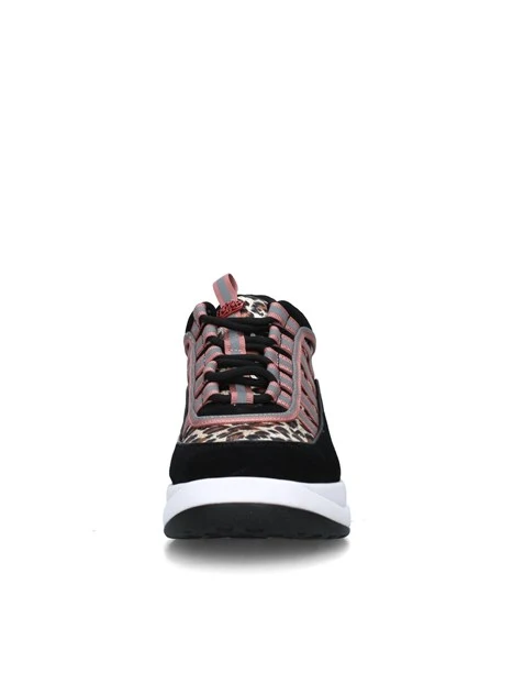 SNEAKERS PLATFORM UP TRAMA ANIMAL DONNA NERO