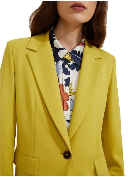 GIACCA BLAZER MONOPETTO IN JERSEY PUNTO MILANO DONNA GIALLO