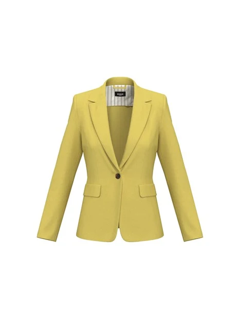 GIACCA BLAZER MONOPETTO IN JERSEY PUNTO MILANO DONNA GIALLO