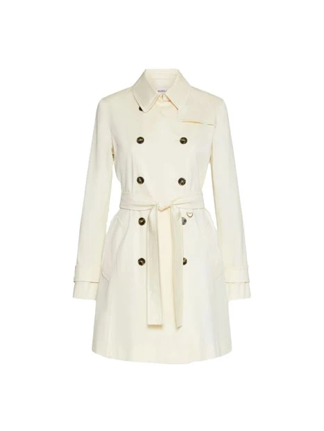 TRENCH ANTIGOCCIA IN RASO DI COTONE DONNA BEIGE