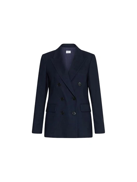 GIACCA BLAZER DOPPIOPETTO IN TWILL DONNA BLU