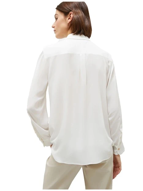 CAMICIA IN CREPE DE CHINE IN MISTO SETA DONNA BIANCO