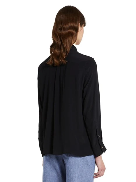 CAMICIA IN CREPE DE CHINE MISTO SETA DONNA NERO