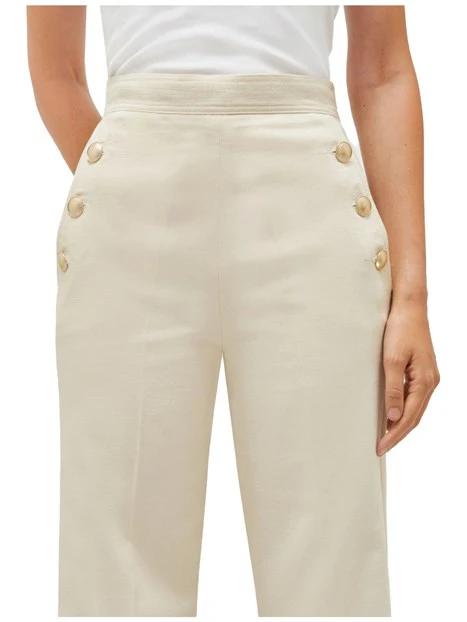 PANTALONE IN TESSUTO NATTÈ DONNA BIANCO