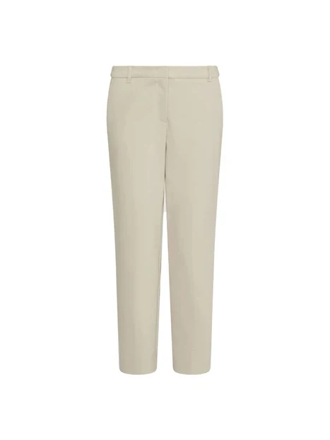 PANTALONI A SIGARETTA IN COTONE DONNA BEIGE