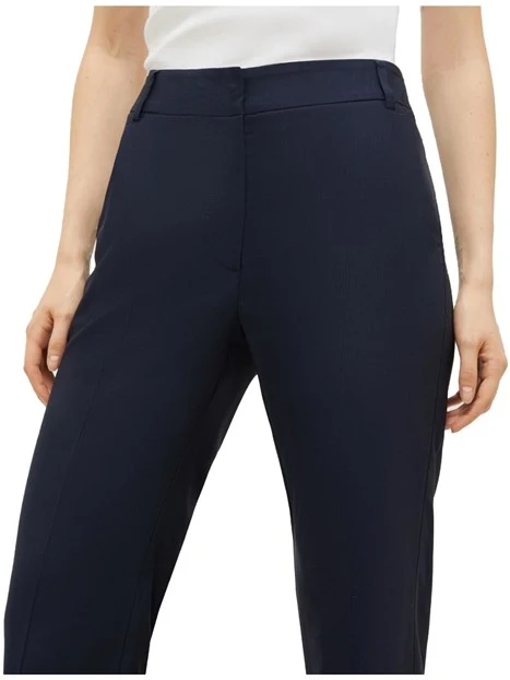 PANTALONI A ZAMPA IN MISTO VISCSA STRETCH DONNA BLU