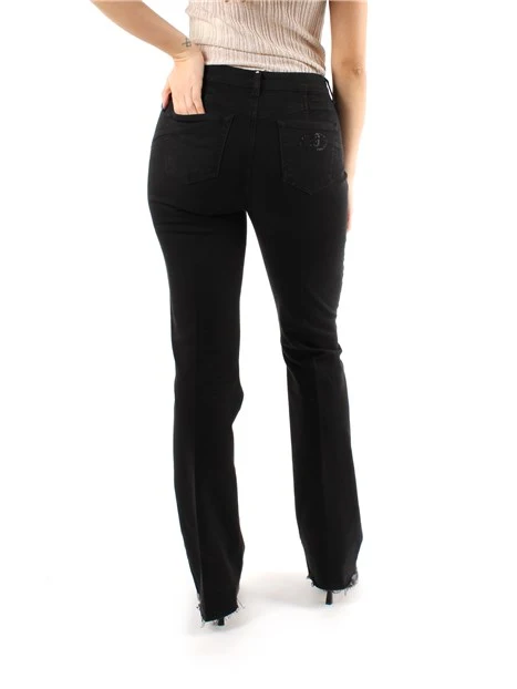 JEANS A ZAMPA BOTTOM UP DONNA NERO