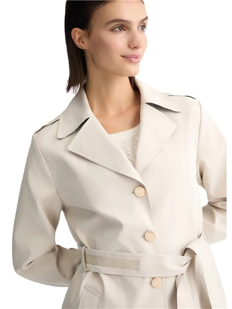 TRENCH CON CINTURA DONNA BEIGE CHIARO