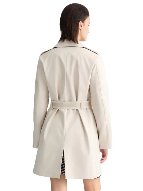 TRENCH CON CINTURA DONNA BEIGE CHIARO