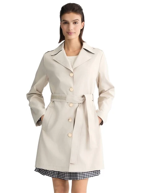 TRENCH CON CINTURA DONNA BEIGE CHIARO