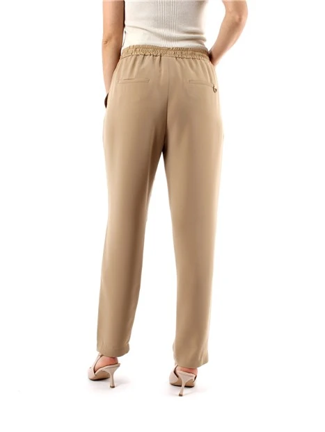 PANTALONI JOGGERS CON COULISSE IN VITA DONNA BEIGE