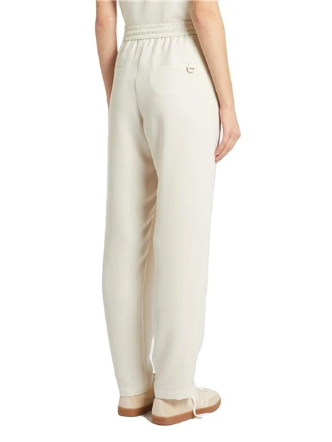 PANTALONI JOGGERS CON COULISSE IN VITA DONNA BIANCO