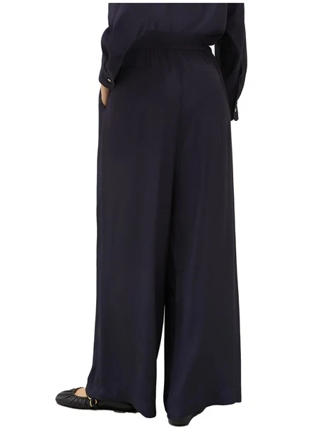 PANTALONI PALAZZO IN CRÊPE OCN COULISSE IN VITA DONNA BLU