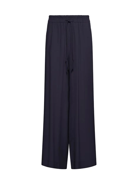 PANTALONI PALAZZO IN CRÊPE OCN COULISSE IN VITA DONNA BLU