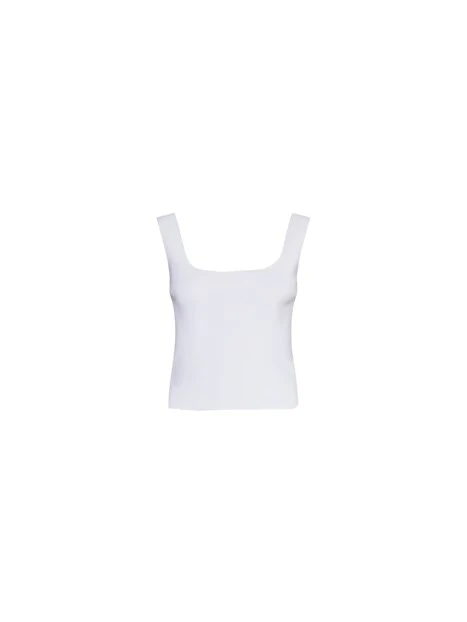 TOP CROP IN MAGLIA DONNA BIANCO