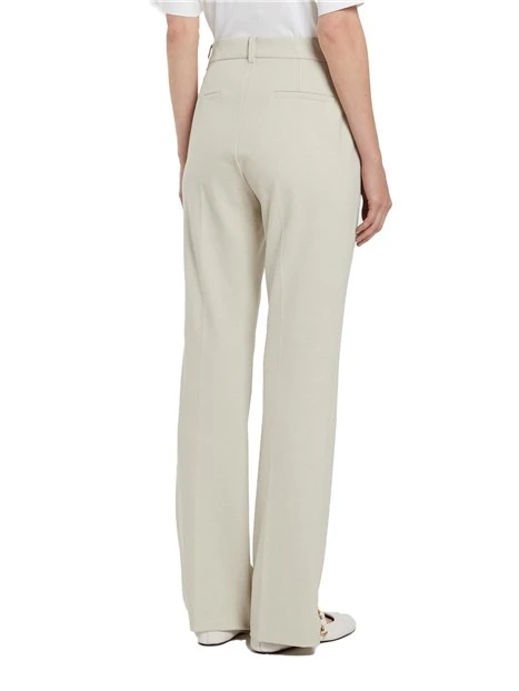 PANTALONI A SIGARETTA IN PUNTO MILANO DONNA BEIGE MELANGE