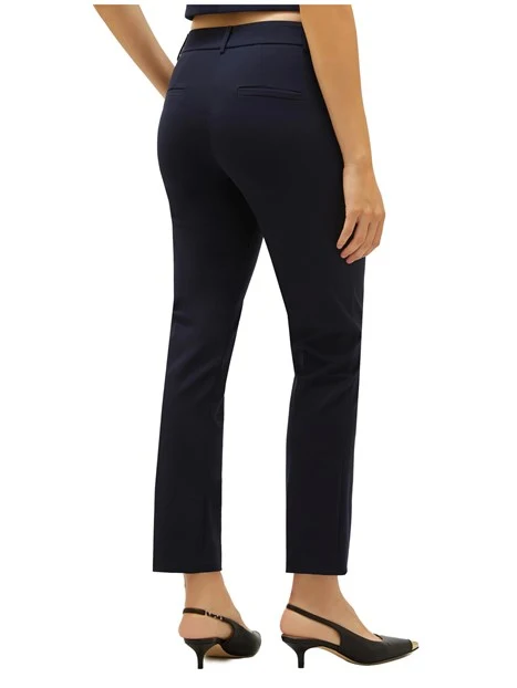 PANTALONI CHINO IN PUNTO MILANO STRETCH DONNA BLU