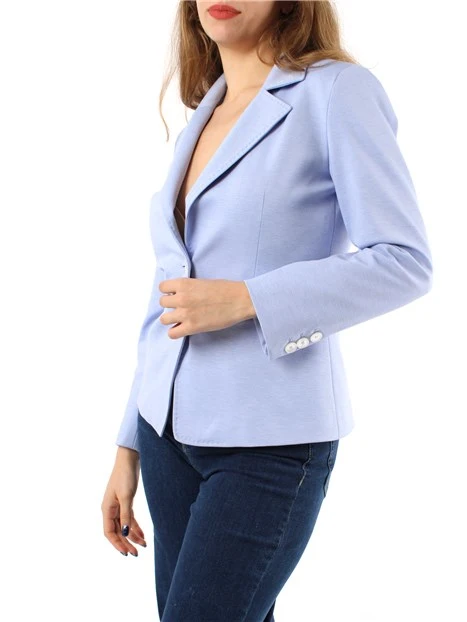 GIACCA BLAZER MONOPETTO IN PUNTO MILANO DONNA AZZURRO