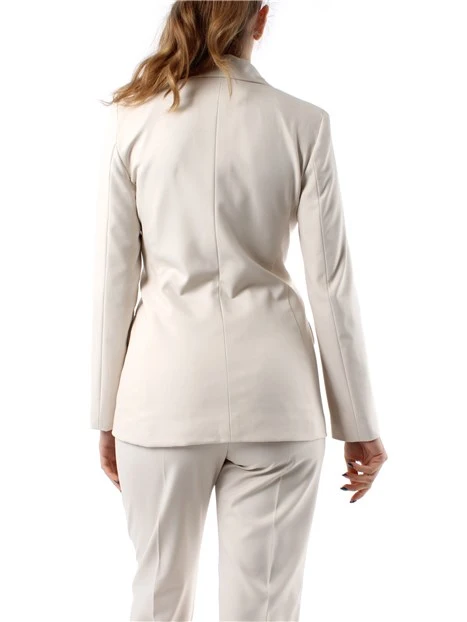 GIACCA BLAZER MONOPETTO DONNA BIANCO BURRO