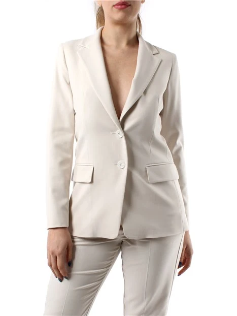 GIACCA BLAZER MONOPETTO DONNA BIANCO BURRO