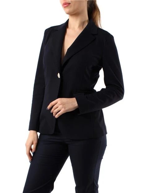 GIACCA BLAZER IN JERSEI SEMIADERENTE DONNA BLU