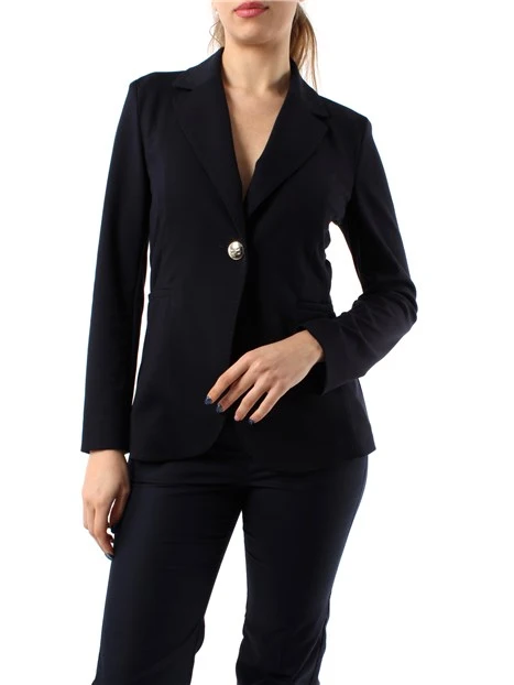 GIACCA BLAZER IN JERSEI SEMIADERENTE DONNA BLU