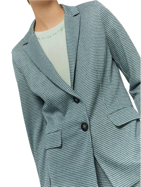 GIACCA BLAZER JACQUARD SEMIADERENTE DONNA VERDE