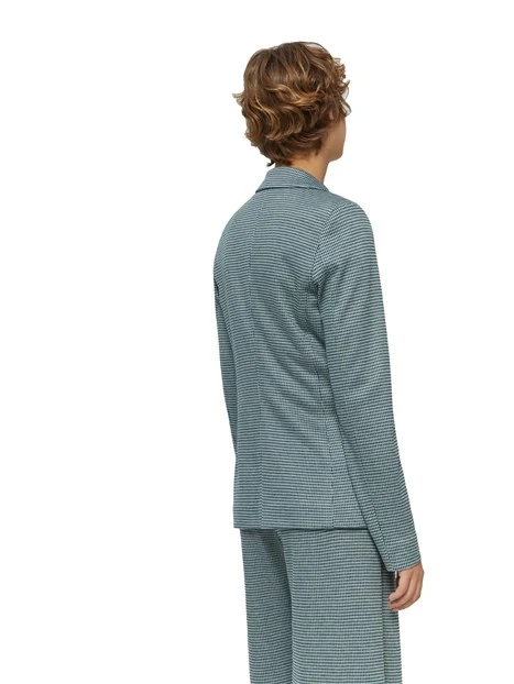 GIACCA BLAZER JACQUARD SEMIADERENTE DONNA VERDE