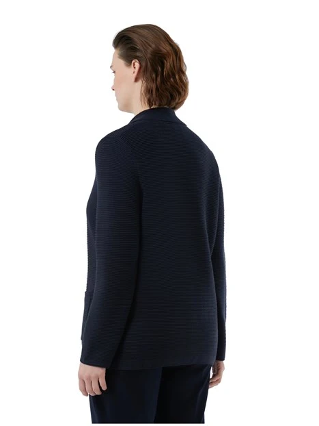 CARDIGAN IN MAGLIA CON BOTTONI DONNA BLU