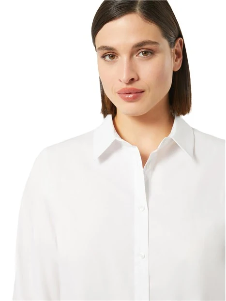 CAMICIA IN POPELINE DI COTONE DONNA BIANCO OTTICO