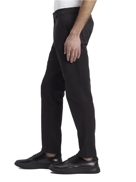 PANTALONI CHINO SATEEN UOMO NERO