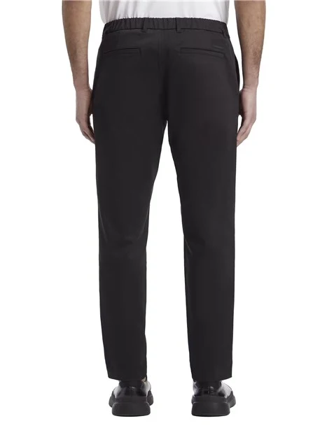 PANTALONI CHINO SATEEN UOMO NERO