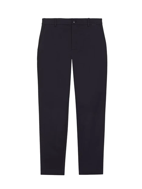 PANTALONI CHINO SATEEN UOMO NERO