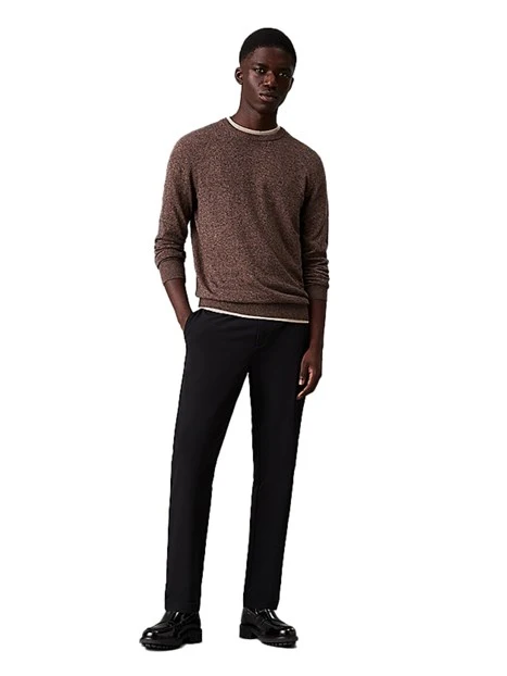 PANTALONI CHINO SLIM AFFUSOLATI UOMO NERO