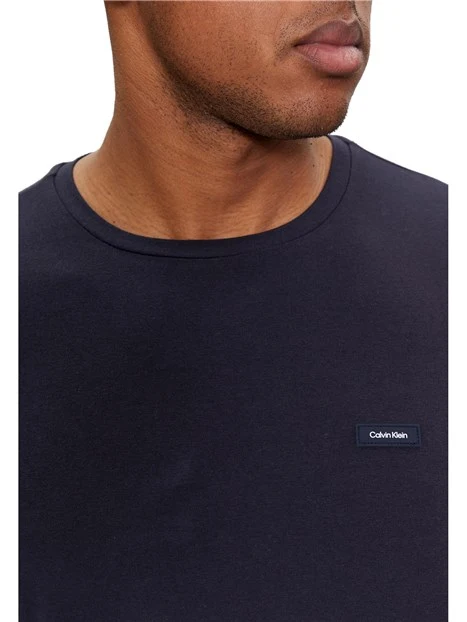 T-SHIRT MANICA LUNGA IN COTONE UOMO BLU NOTTE