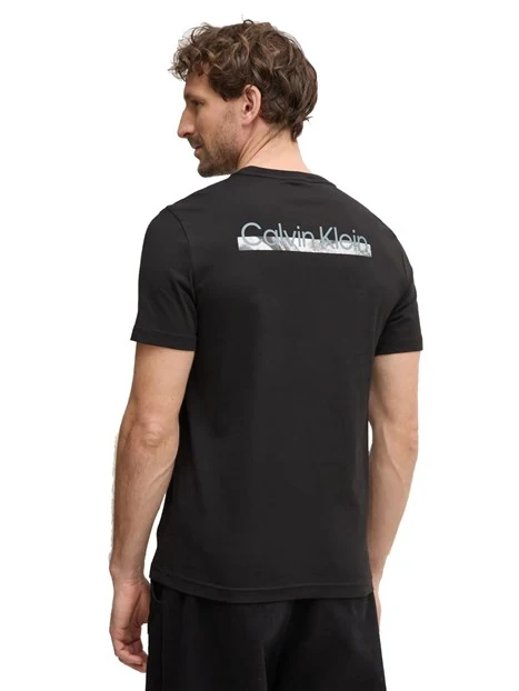 T-SHIRT MANICA CORTA CON LOGO CK UOMO NERO