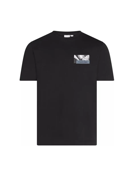 T-SHIRT MANICA CORTA CON LOGO CK UOMO NERO