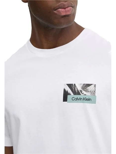 T-SHIRT MANICA CORTA CON LOGO CK UOMO BIANCO