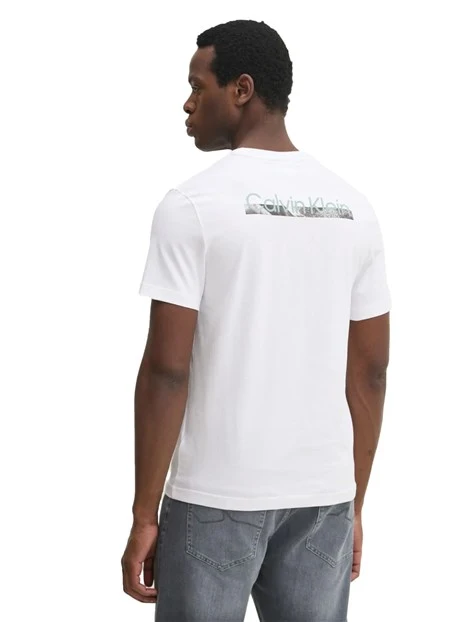 T-SHIRT MANICA CORTA CON LOGO CK UOMO BIANCO