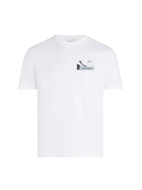 T-SHIRT MANICA CORTA CON LOGO CK UOMO BIANCO