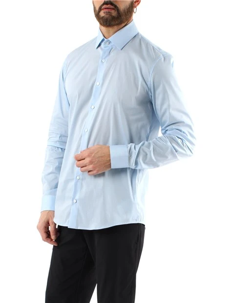 CAMICIA SLIM FIT UOMO CELESTE